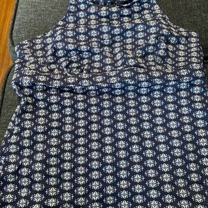 Athleta Blue and White Patterned Top